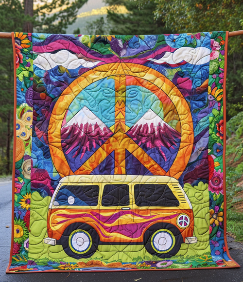 Hippie Hippy Car WJ0308022CL Quilt