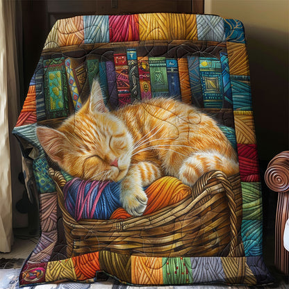 Adorable Cat Sleeping WO2608008CL Quilt