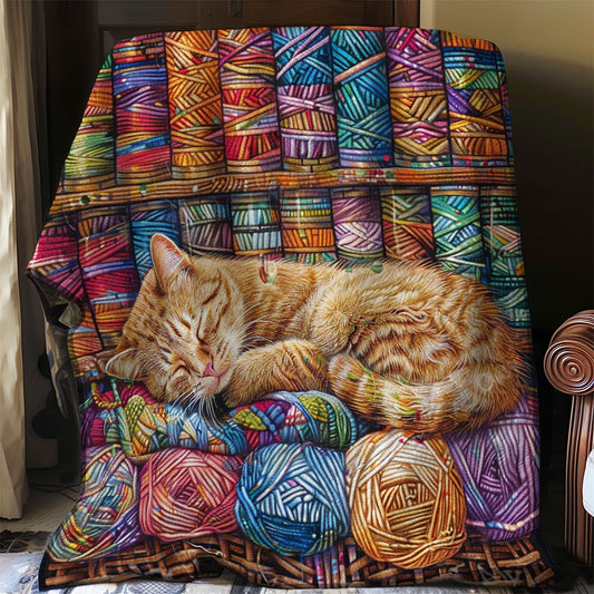 Adorable Cat Sleeping WO2608011CL Quilt