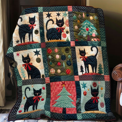 Black Cat And Red Bow WO2408038CL Quilt