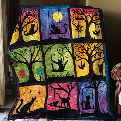 Black Cats At The Night WO2308033CL Quilt
