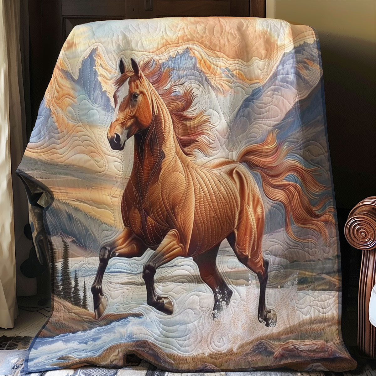 Brown Horse WO3008001CL Quilt