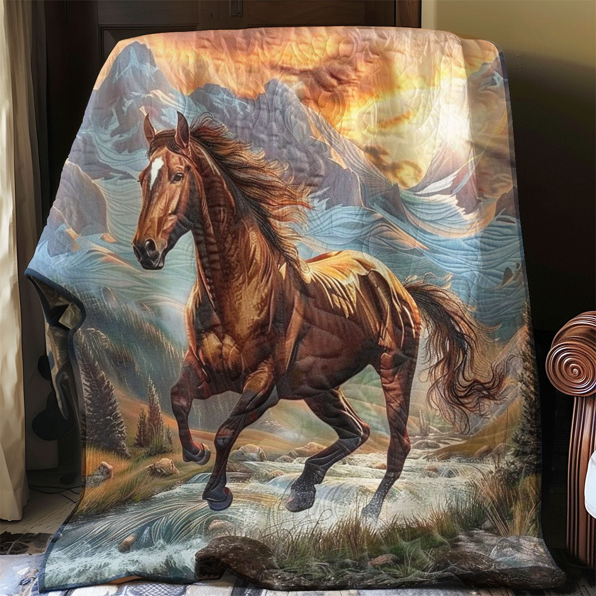 Brown Horse WO3008002CL Quilt