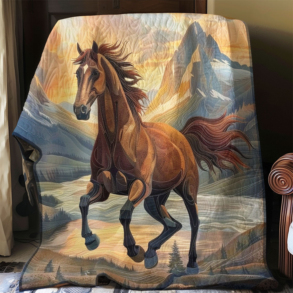 Brown Horse WO3008006CL Quilt