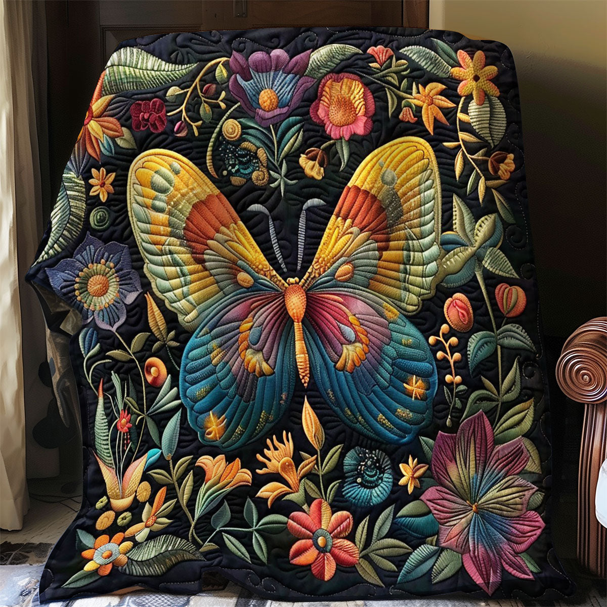 Butterfly At The Night WO2908044CL Quilt