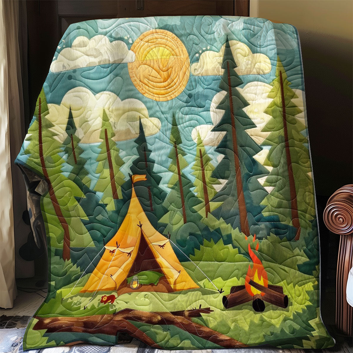 Camping In The Forest WO2708037CL Quilt
