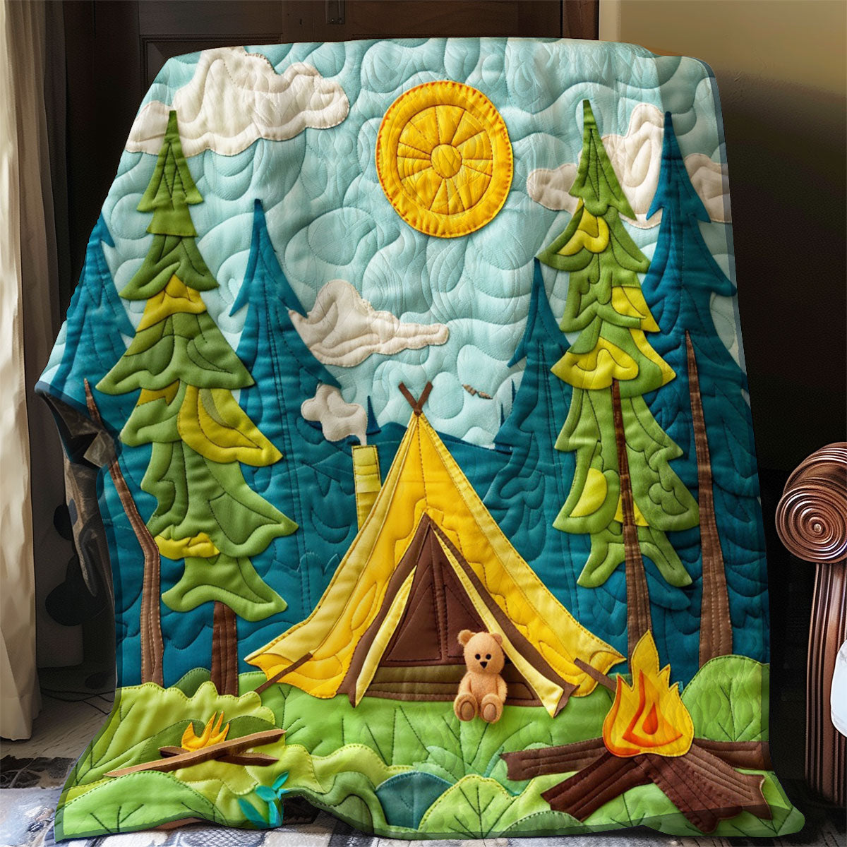 Camping In The Forest WO2708038CL Quilt