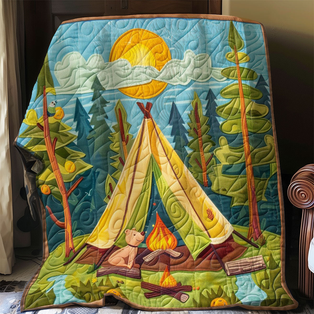 Camping In The Forest WO2708039CL Quilt