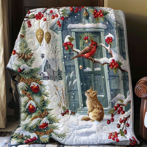 Cat And Cardinal WO2908064CL Quilt