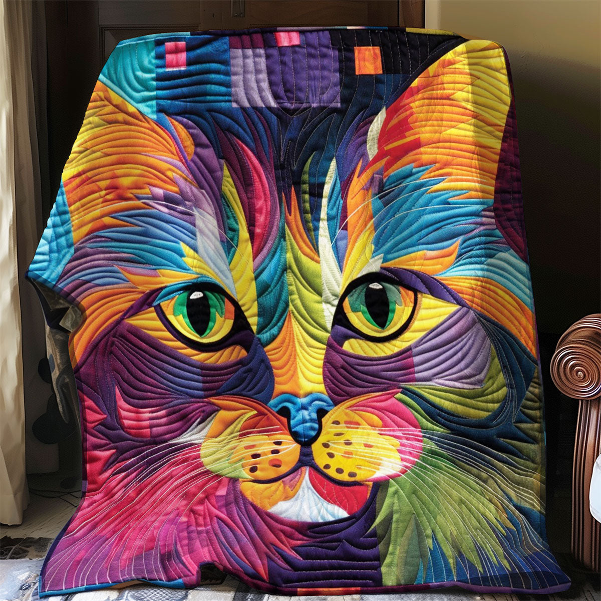 Cat Colorful WO2108003CL Quilt