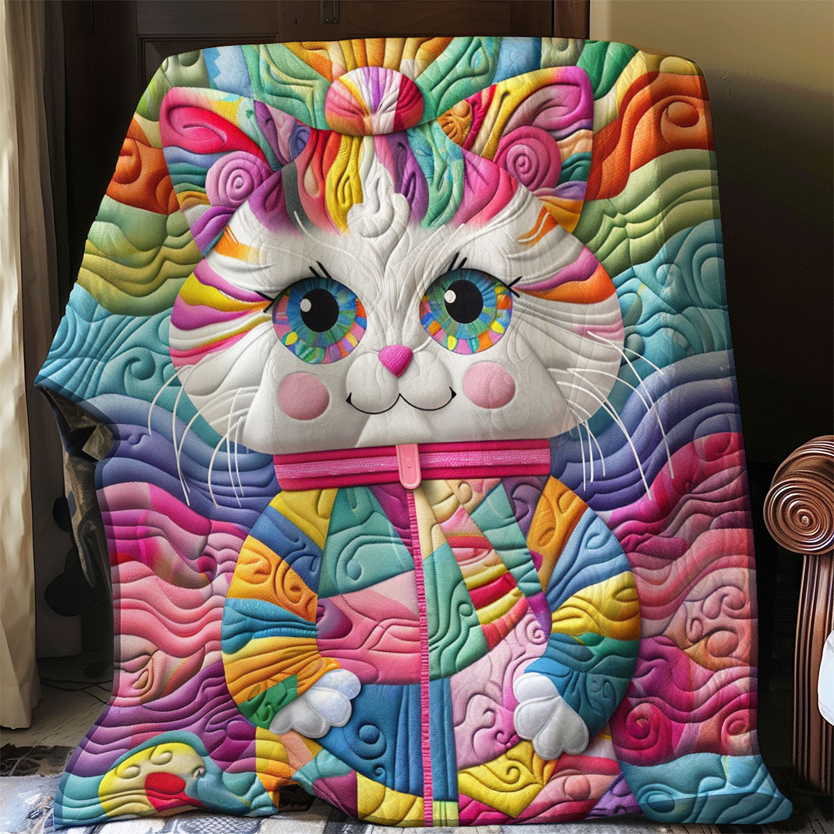 Cat Colorful WO2408014CL Quilt