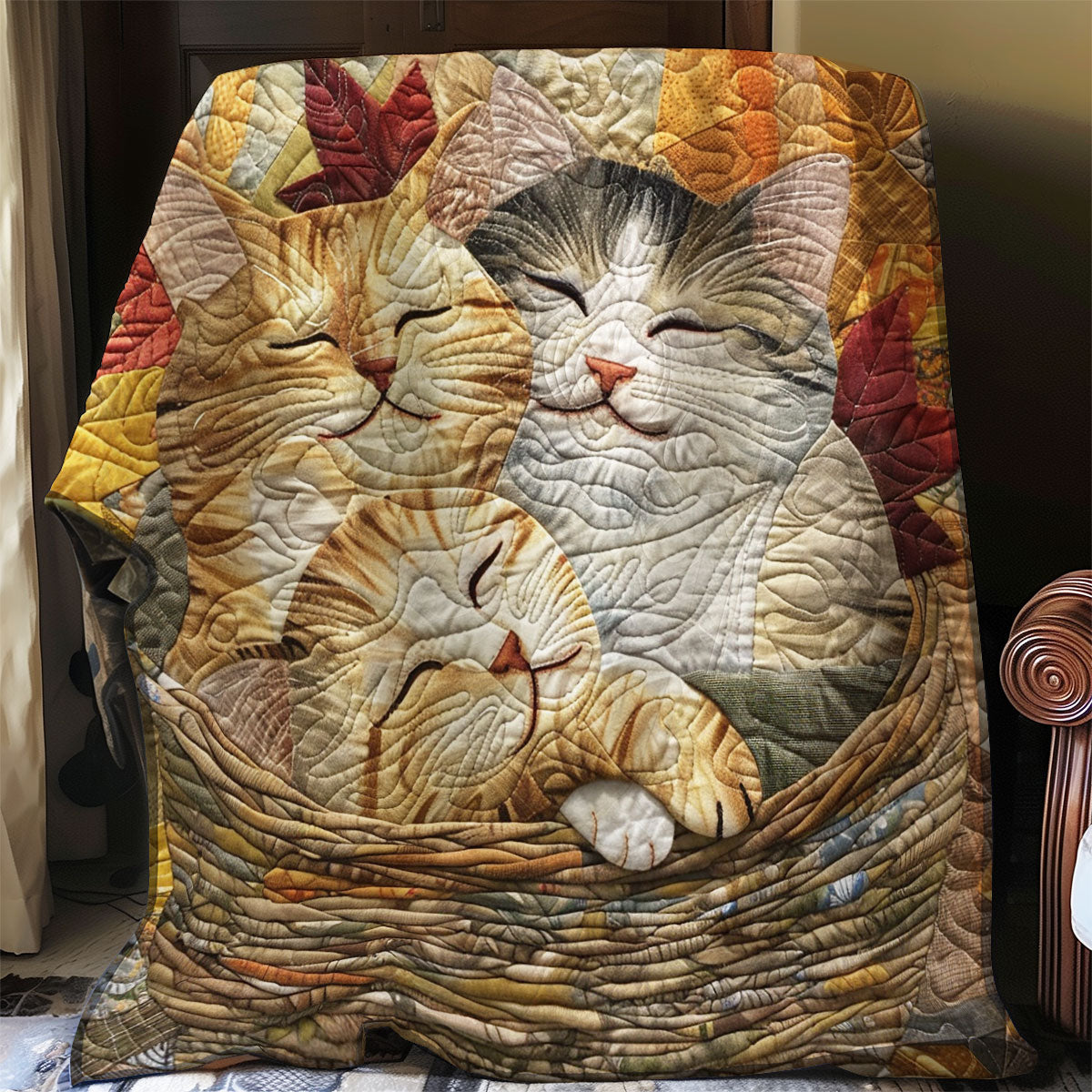 Cat Family WO1608010CL Quilt