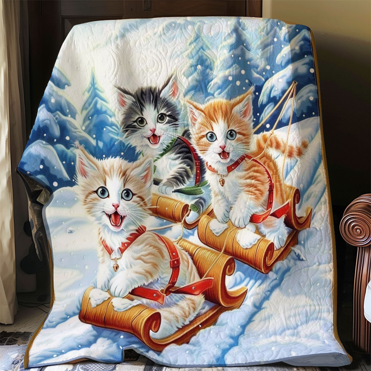 Cat On The Slopes WO1608023CL Quilt