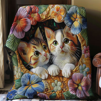 Cats And Flowers WO2408031CL Quilt