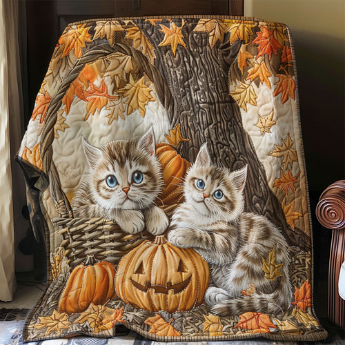 Cats And Pumpkin WO3008019CL Quilt