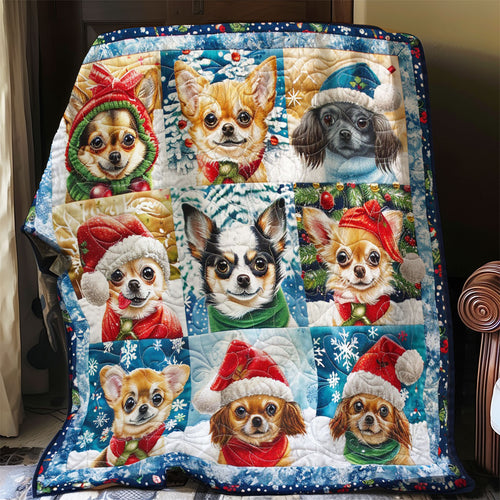 Chihuahua And Christmas WO1508023CL Quilt