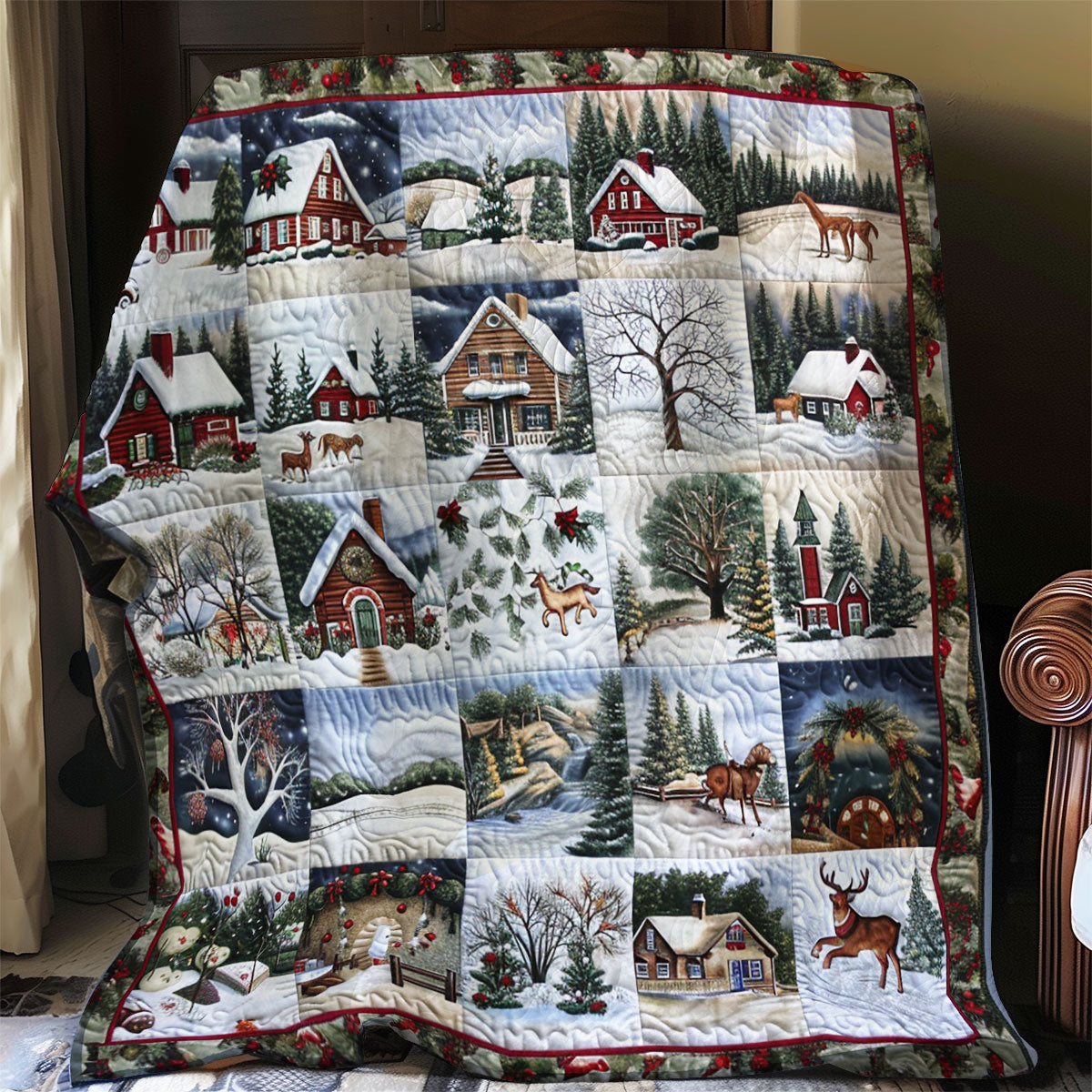 Christmas Scene WO2208018CL Quilt