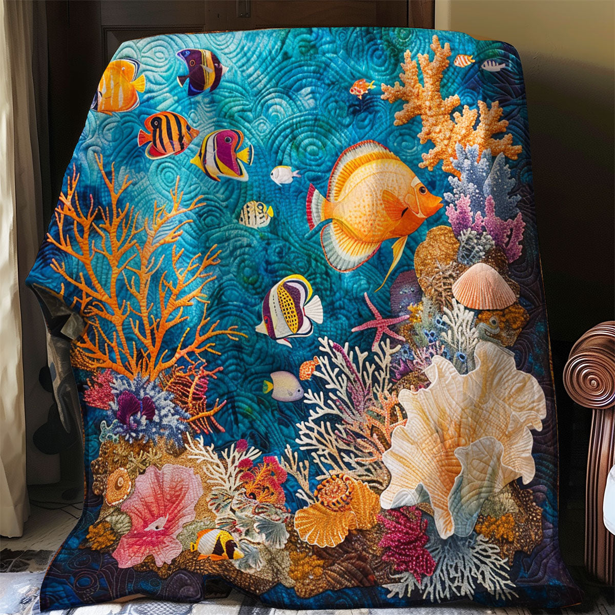 Corals And Fish WO2108022CL Quilt