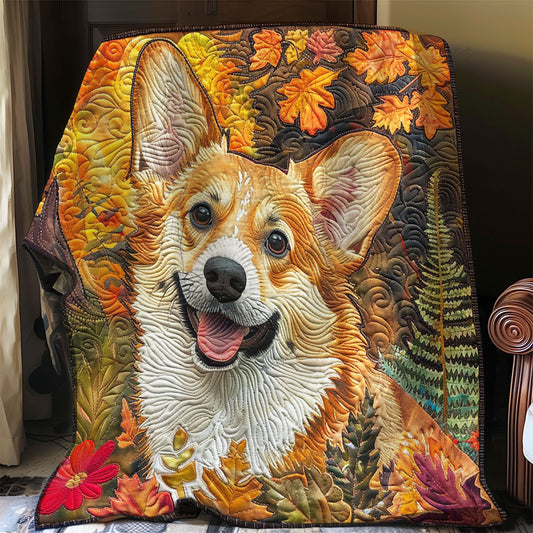 Corgi And Autumn WO1908007CL Quilt