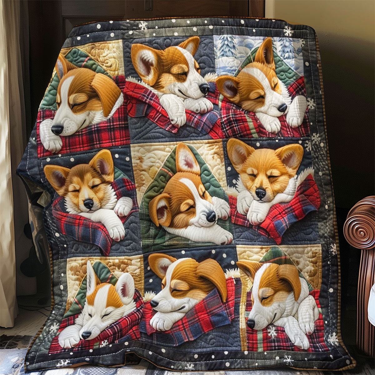 Corgi Dogs Warm WO2808041CL Quilt