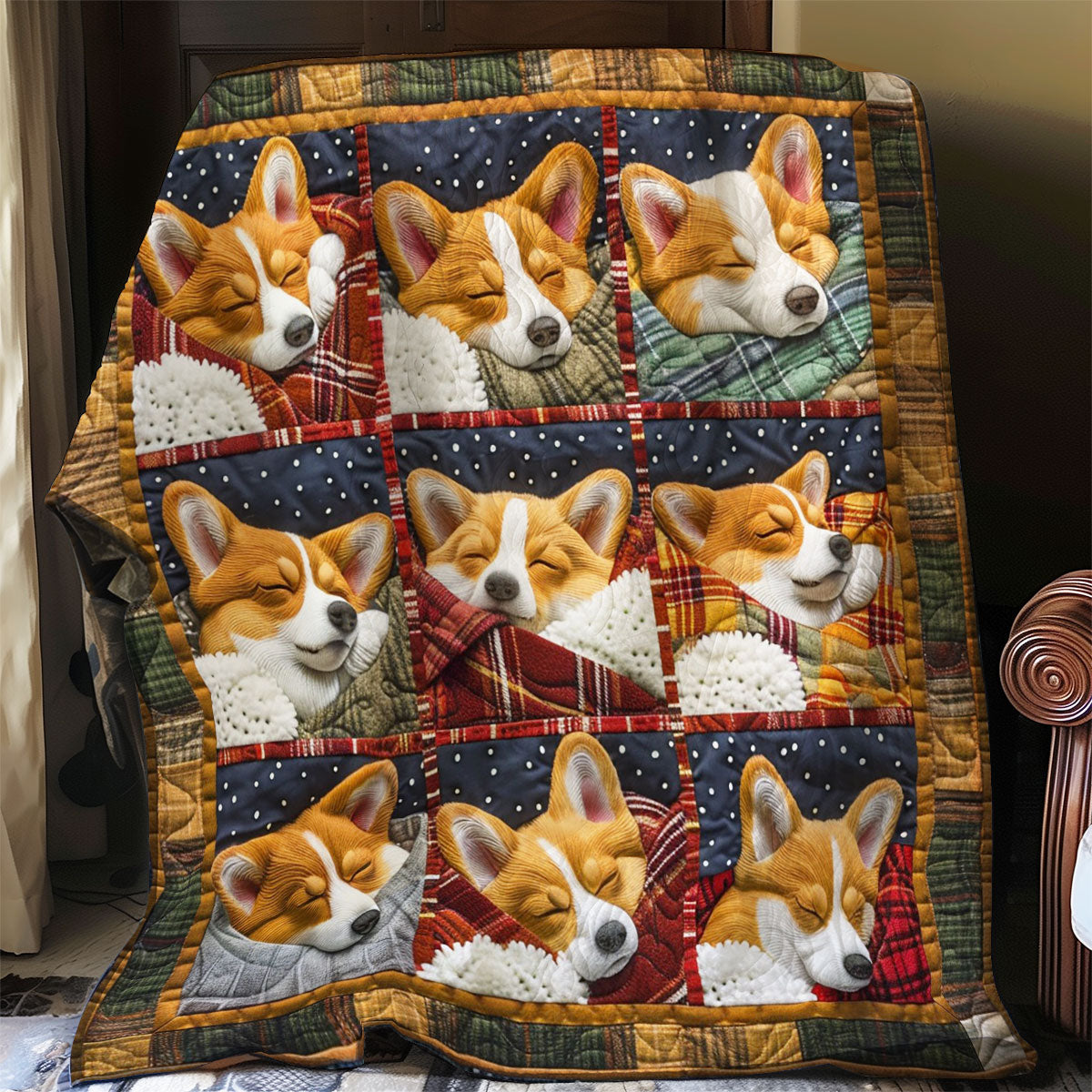 Corgi Dogs Warm WO2808042CL Quilt