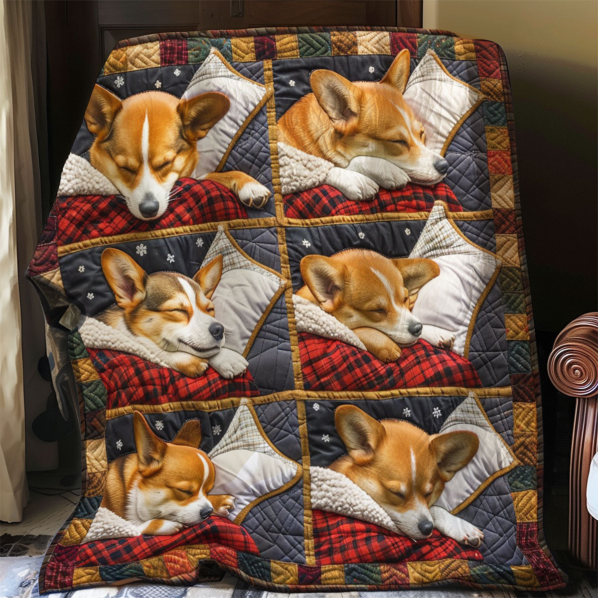 Corgi Dogs Warm WO2808043CL Quilt