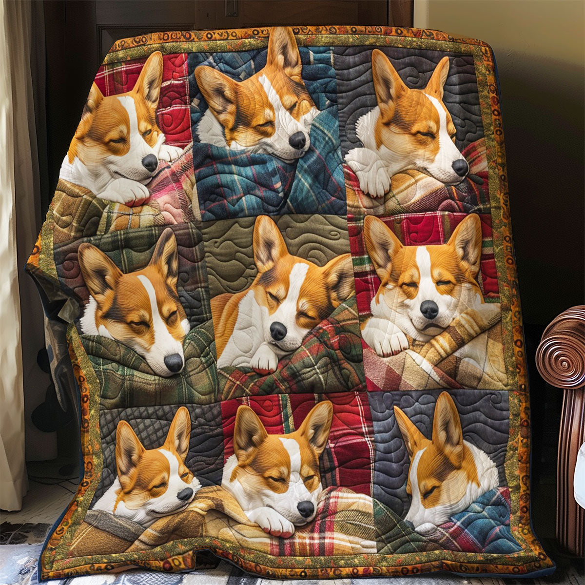 Corgi Dogs Warm WO2808044CL Quilt