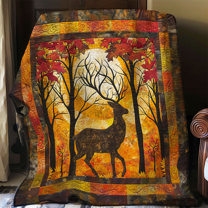 Deer And Autumn Leaves WO2108018CL Quilt