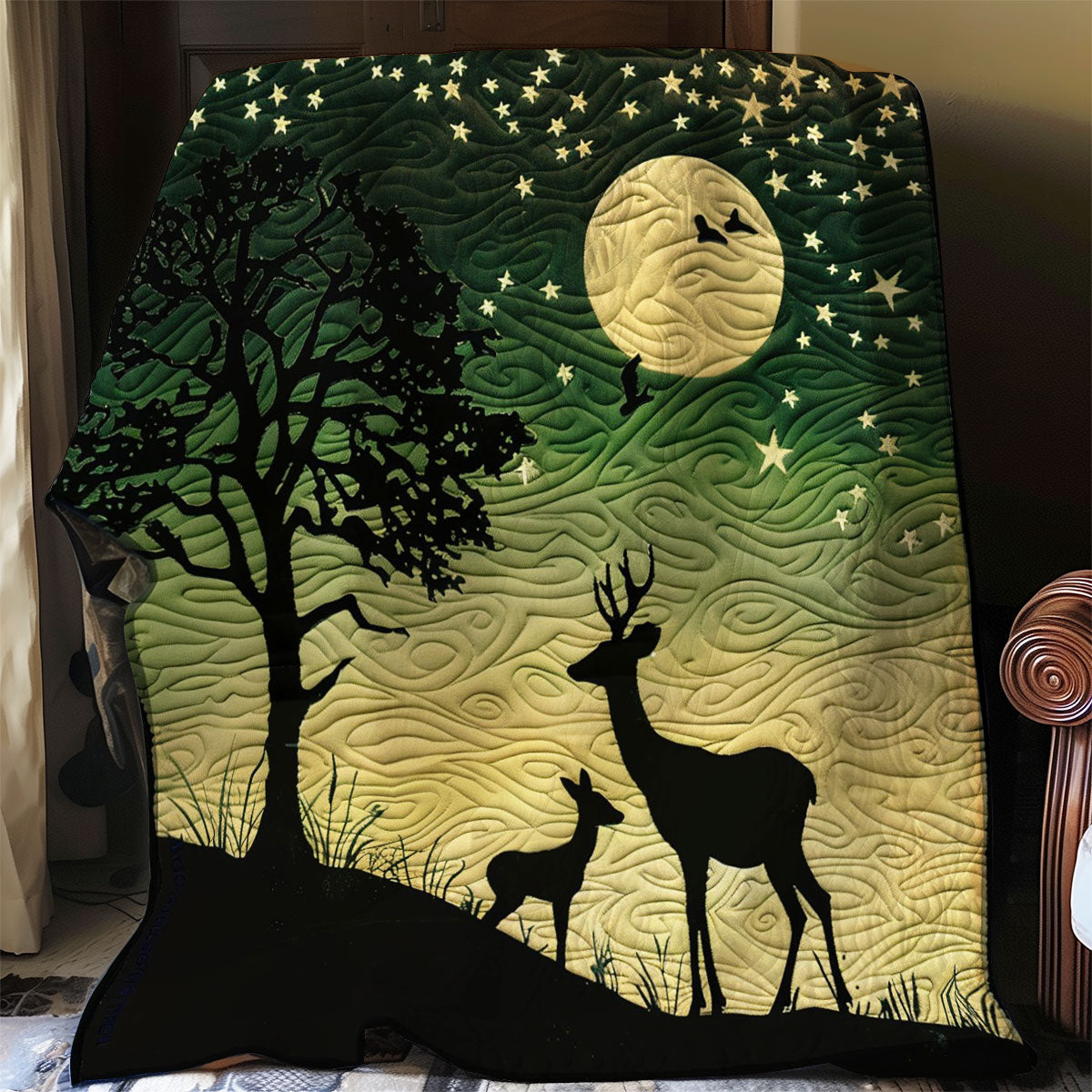 Deer And Night Sky WO2408045CL Quilt