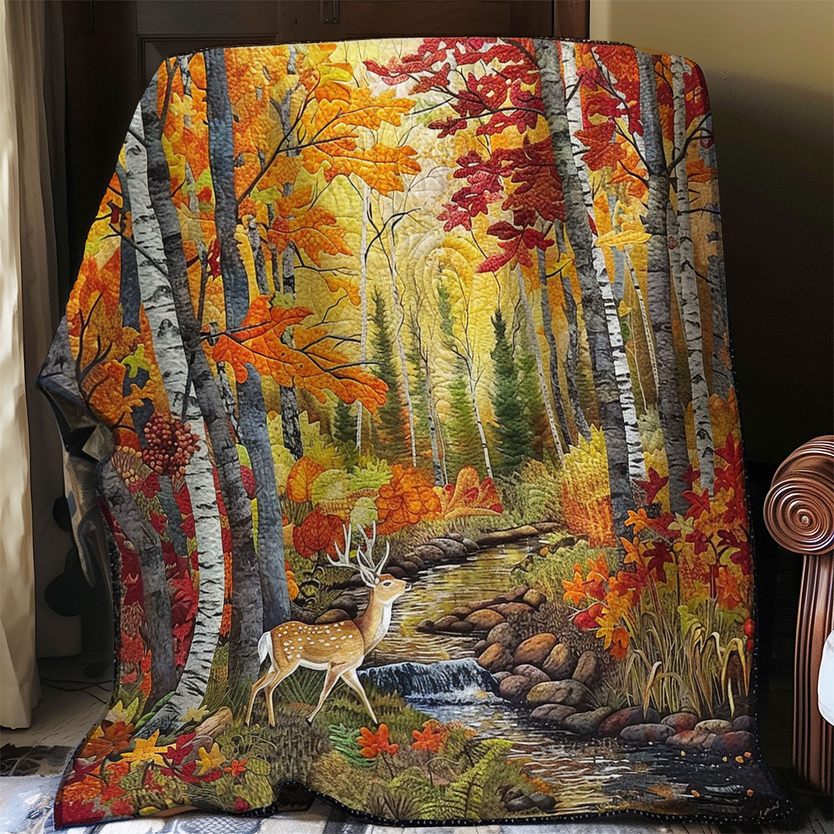 Deer By The Stream WO2108019CL Quilt