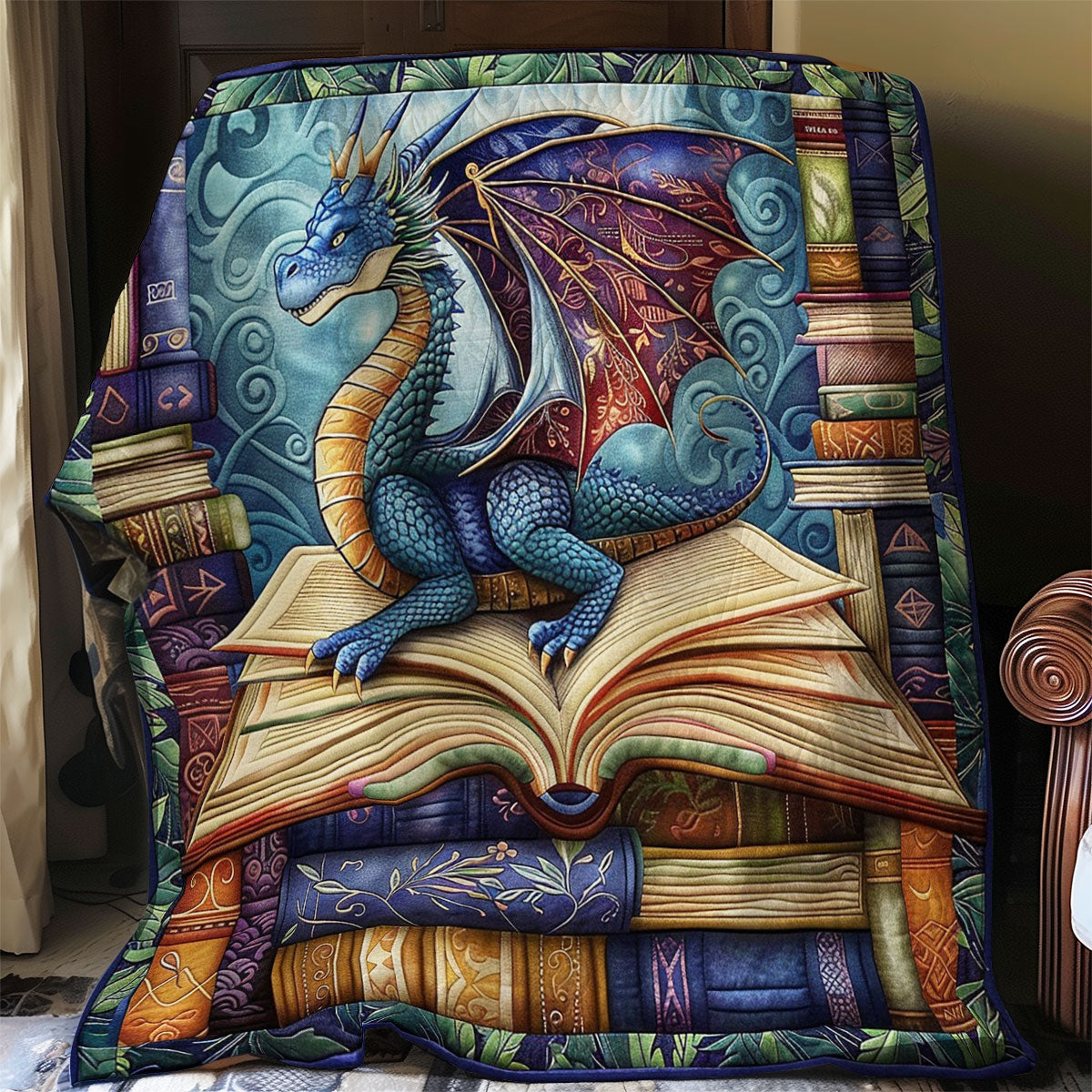 Dragon And Book WO2808047CL Quilt