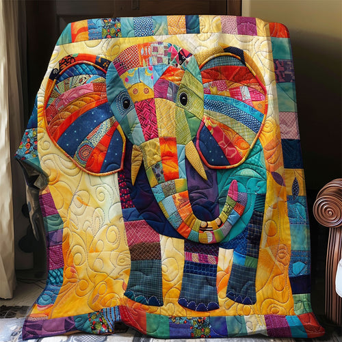 Elephant Colorful WO2708008CL Quilt