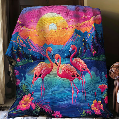 Flamingo And Sunset WO2008025CL Quilt