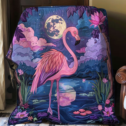 Flammingo At The Night WO2208017CL Quilt