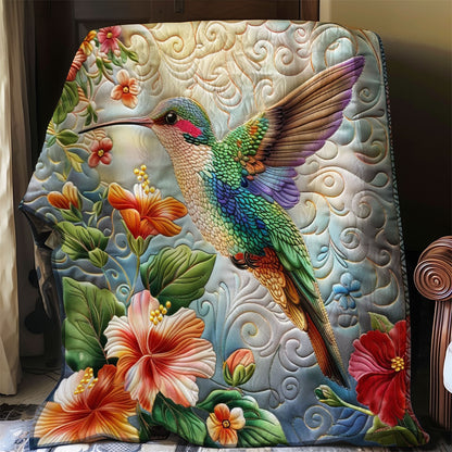 Florals And Hummingbird WO2108002CL Quilt