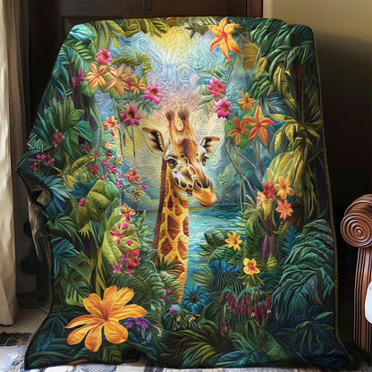 Giraffes And Flowers WO2308008CL Quilt