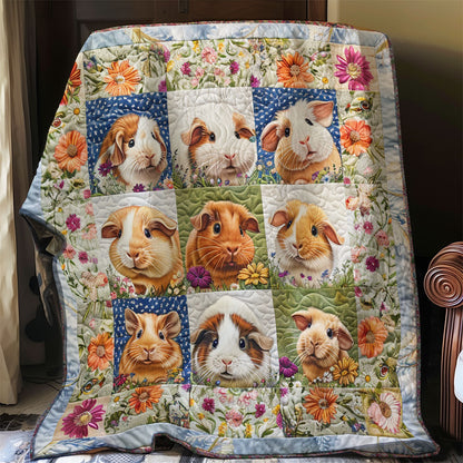 Guinea Pigs And Floral WO2708030CL Quilt