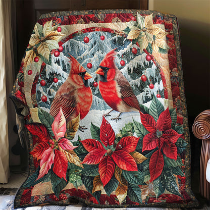 Harmony Of Cardinals And Flowers WO2008011CL Quilt