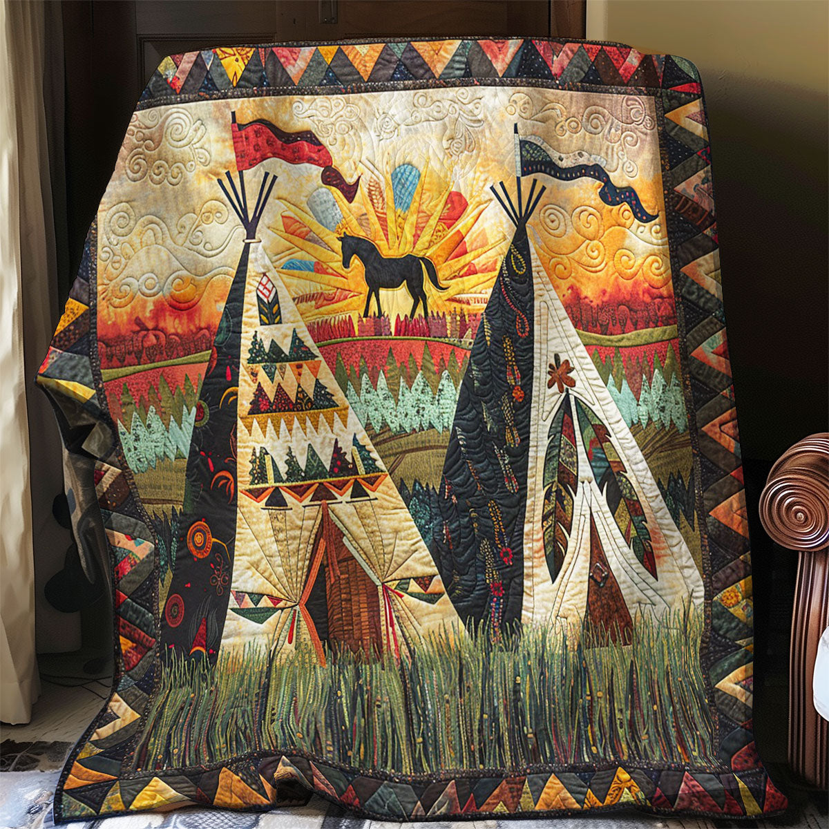 Horse And Tents WO2608015CL Quilt