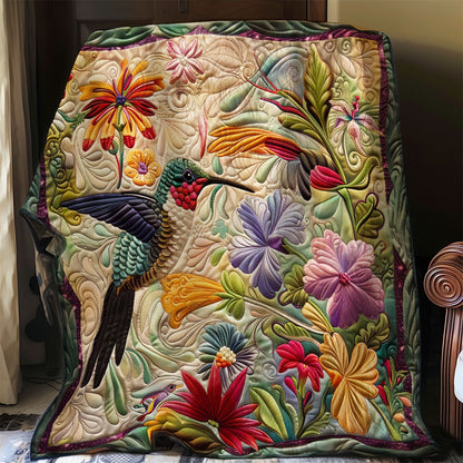 Hummingbird And Floral WO2708014CL Quilt