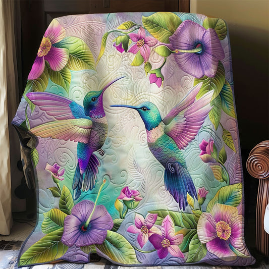 Hummingbirds And Floral WO2908015CL Quilt