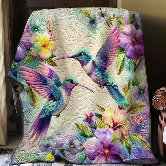 Hummingbirds And Floral WO2908016CL Quilt