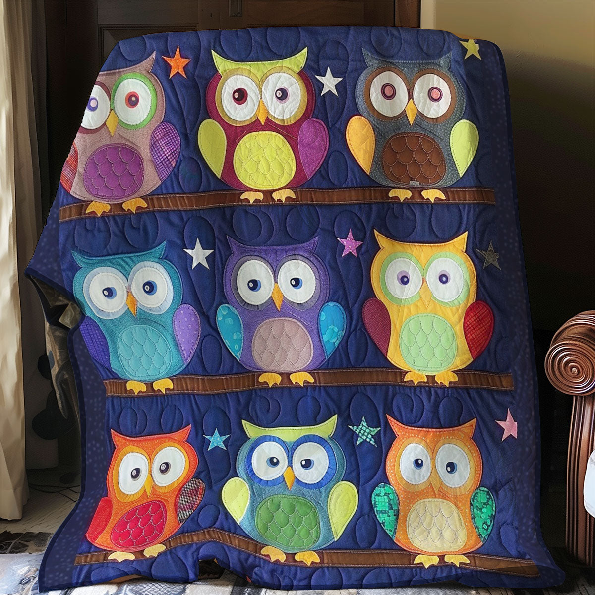 Owls At The Night WO2308030CL Quilt