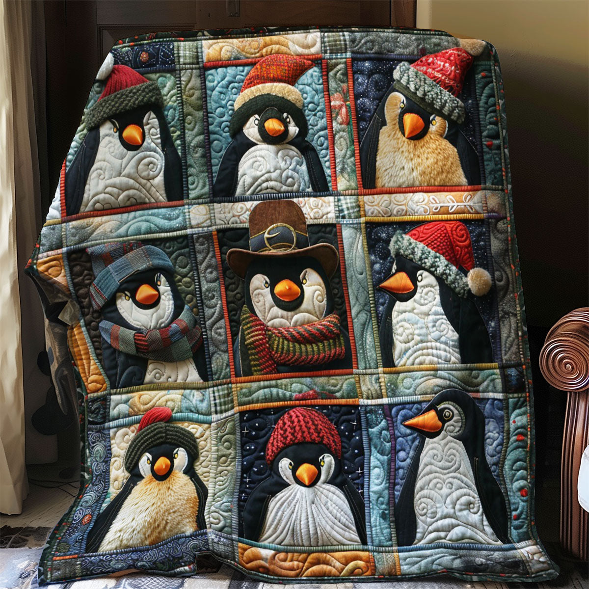 Penguin And The Winter WO2608049CL Quilt