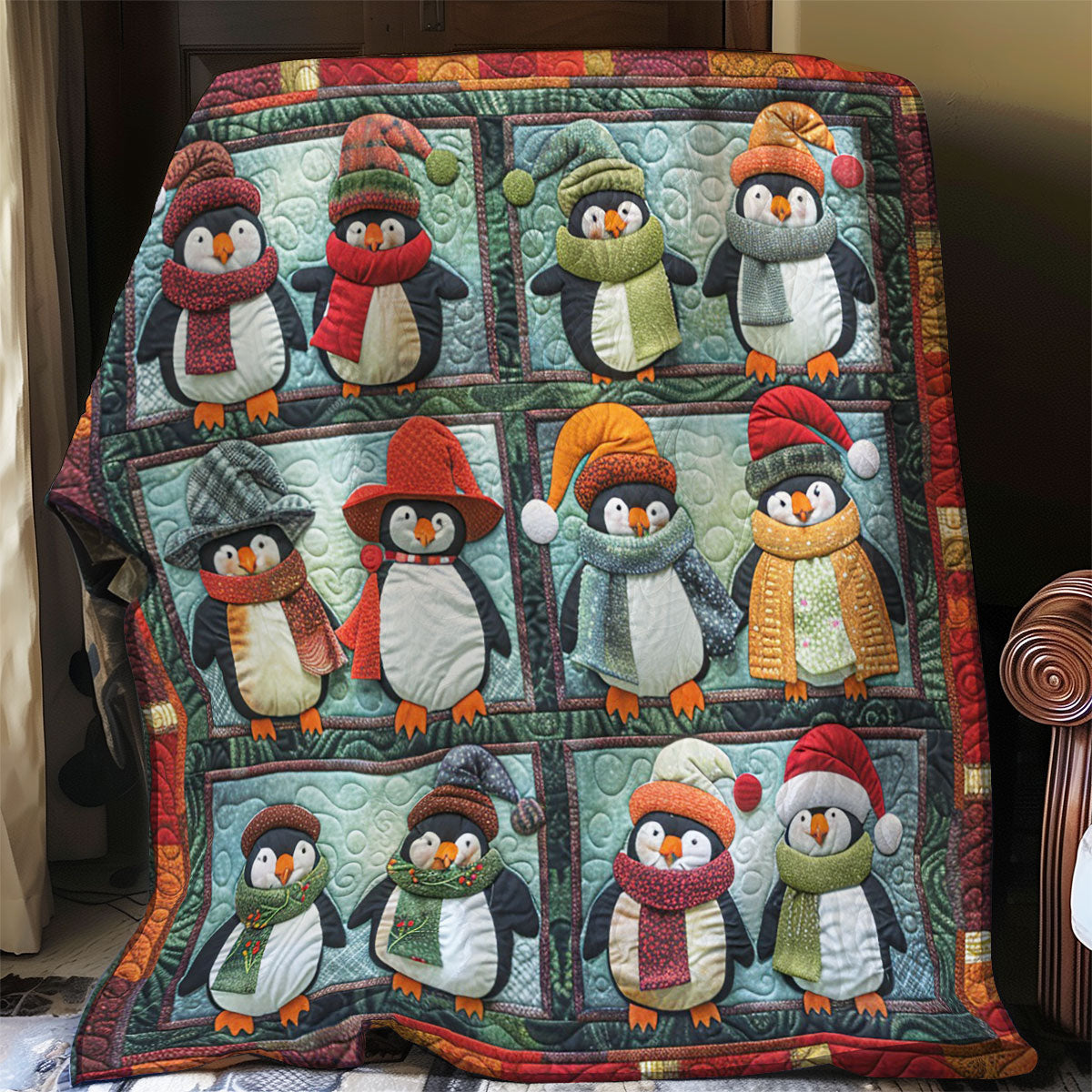 Penguins And The Winter WO2608046CL Quilt