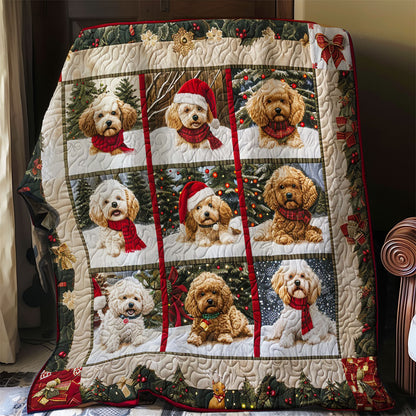Poodle And Christmas WO2708023CL Quilt