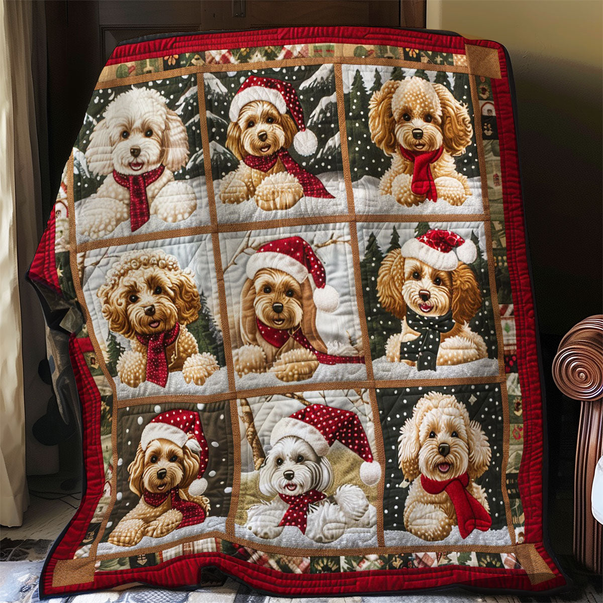 Poodle And Snow WO2708025CL Quilt