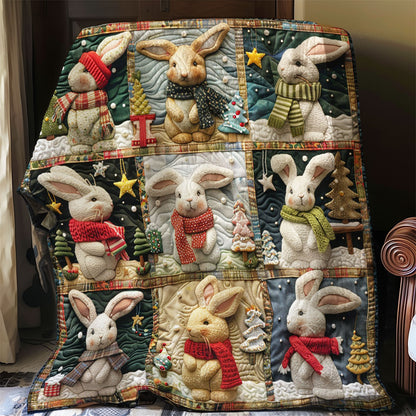 Rabbits And Christmas WO2908071CL Quilt