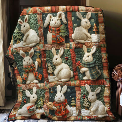 Rabbits And Christmas WO2908081CL Quilt