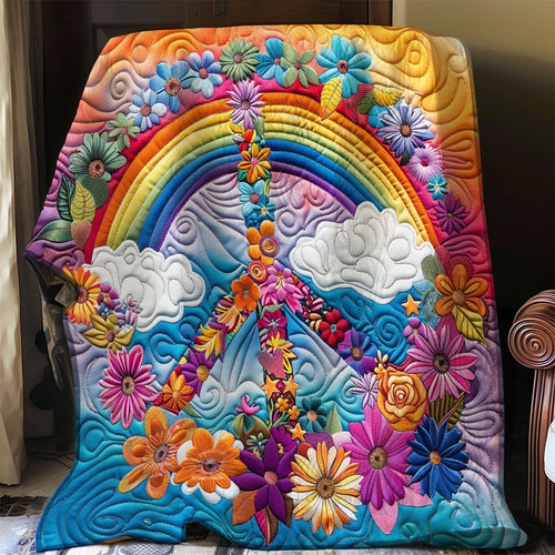 Rainbow And Peace Symbow WO2208039CL Quilt